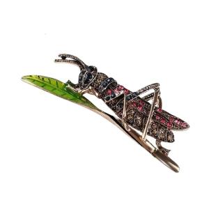 Phong cách Rhinestones Grasshopper BROOCH món quà độc nhất vô nhị cho ngày sinh nhật ngày kỷ niệm dịp đặc biệt