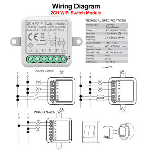10A Smart Light Switch Relay Module 1/2/3/4 Channels DIY Smart Breaker Relay With Mounting Clip