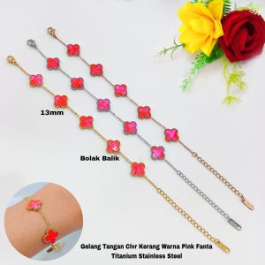 Gelang Tangan Bunga Kerang Grigi Bolak Balik Terbaru Antikarat Anti Luntur Titanium Stainless Steel