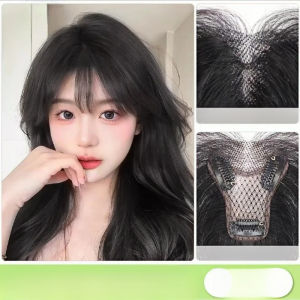 Fake Bangs High Crown Hair Piece For Women Natural Look Real Hair/Seamless Styling/Quick Wear/Lightweight Volume