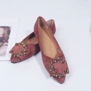 Work Shoes WomenS Flat Shallow Mouth Rhinestone Loafers 201 New Korean Style Spring Student Soft Sole Flats