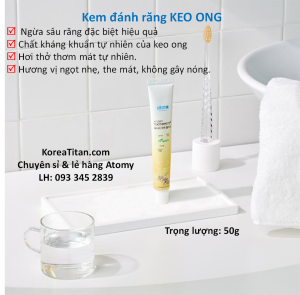 Kem đánh răng sạch khuẩn và ngừa sâu răng vượt trội chiết xuất từ keo ong (50g x 4 tuýp) - Atomy Toothpaste 50g - 애터미 치약 플러스 50g - Атоми Зубная Паста Набор 4 шт