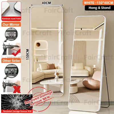 ​​FairCraft​​【24 Hours Shipped】Mirror With Stand Full Body Mirror Bathroom Floor Mirror Floor-To-Ceiling Wall Mounting Mirror