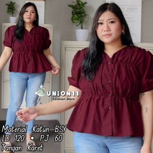 UNION11 - ATASAN JUMBO WANITA LD 120 / BAJU JUMBO WANITA / BAJU KERJA WANITA BIGSIZE / BLOUSE JUMBO WANITA / ATASAN JUMBO XXXL WANITA ZERIN