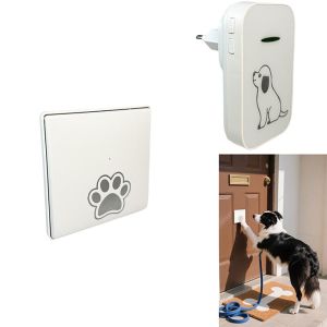 Pet Doorbell Puppy Doorbell Pager Household Wireless Dingdong Self-Generating Waterproof Doorbell