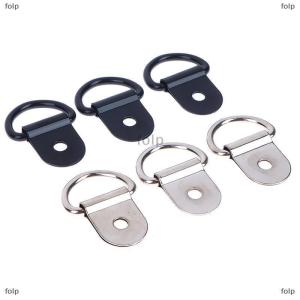[COD] folp 10pcs Stainless Steel D Shape Pull Hook Tie Down Anchors Ring Iron Cargo Tie Down Ring For Trailers RV Boats Accessories
