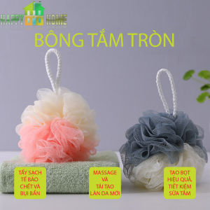 Bông Tắm Tròn Cao Cấp 2 Màu - Siêu Tạo Bọt Kì Cọ Tẩy Da Chết
