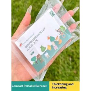 One-time compression card raincoat thickening portable full body