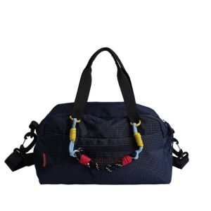SYRUPSHADDOCKING Nylon Shoulder Bag Lightweight Adjustable Strap Bowling Bag Casual Large Capacity Crossbody Bag Outdoor