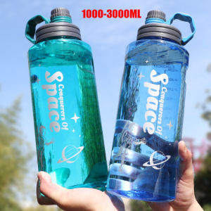 【Clearance】 stok sedia Super besar kapasiti botol air 1000ML/2000ML/3000ML botol air dengan jerami makan minum botol botol minyak wangi cwan cwan udara mudah alih botol botol botol botol botol besar OUA216 krim