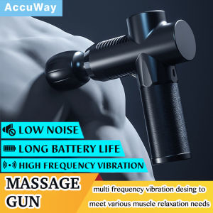 AccuWay High-frequency 13800r/min Massage G u n Therapy MINI Muscles Muscle Massager Pain Sport Relax Body Slimming Relief Massage Equipment Fitness Equipment Portable Muscle Massager Muscle Lightweight