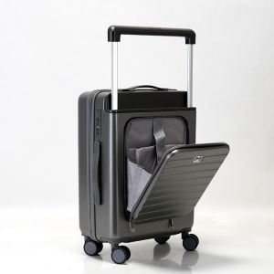 Koper Travel Anti Pecah 818 Password Bukaan Depan Wide Handle 24 Inch