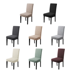 Thicken Plushes Dining Chair Cover Jacquard Stretch Chair Seats Slipcovers Soft Warm Chairs Cover for Kitchen