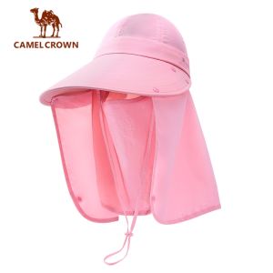Lạc Đà Vương Miện bao kín mặt Mũ che nắng chống nắng Phụ Nữ 6-Trong-1 Có Thể Tháo Rời Của Ngư Dân Hat Mặt & Cổ All-Trong-Một Bóng mũ đi bộ đường dài