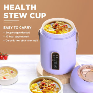 Small Electric Stew Pot Household Multi-functional Auxiliary Food Pot Electric Stew Pot Mini Portable Porridge Pot Soup Porridge Electric Stew Cup