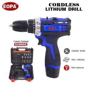 EOPA ECD-002 Bor Listrik Cordless Li-Ion 12V dengan Tas Koper + Tools
