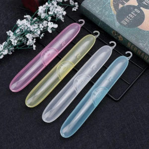 Toothbrush Dust-proof Box with Lock Transparent Toothbrush Holder Travel Toothbrush Protective Box