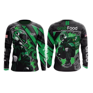 Waimai Delivery Man Pattern Printed Long Sleeved T-Shirt Suitable for Outdoor Cycling and Fishing Made of Ultra-Fine Fiber Fabric Comfortable and Breathable in Large Size S-5XL