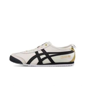 Onitsuka Tiger MEXICO 66 Black and white For Men And Women Retro Neutral Flat Bottomed Board Shoes 100% Original