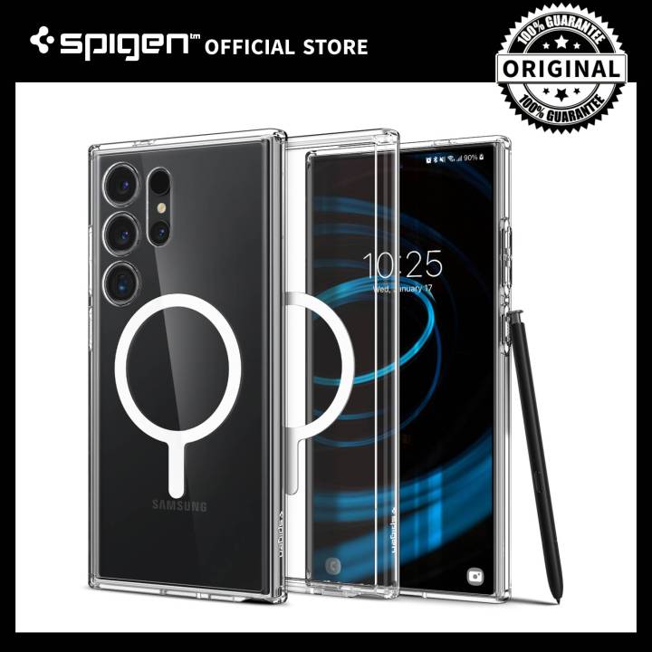 Spigen Galaxy S24 Ultra Case Crystal Hybrid OneTap Metal Ring Mag Fit ...