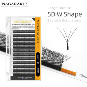 NAGARAKU Quạt Làm Sẵn 5D Nở Hoa Tự Động Mở Rộng Lông Mi Ánh Sáng Mềm Mại Tự Nhiên Dày Lông Mi Rời