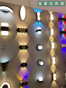 YFD LED Đèn Tường Trong Nhà Kiểu Mỹ Đèn Chiếu Sáng Tường Một Đầu Hai Đầu Lên Xuống Đèn Chiếu Sáng Đầu Giường Lối Đi Phòng Khách Đèn Chiếu Sáng Tường Nền