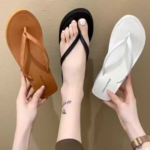 COHOI WomenS Summer Outdoor Flip-Flops Thick-Soled Fashionable High-Heeled Sandals
