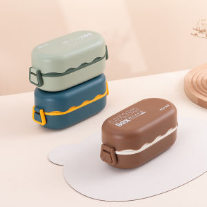 TOKO21-TERBARU!! KOTAK MAKAN /LUNCHBOX BEAUTY LIFE 850ML FREE SENDOK LAPISAN GANDA 2 SEKAT