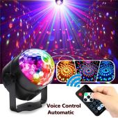 LED Party Light RGB Magical Ball Disco Ball Light Stage Effect Lamp Music Party Projector Rotating Light KTV Home Laser Sound Activated