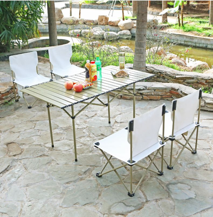 Outdoor Folding Portable Tables and Chairs Camping Outdoor BBQ