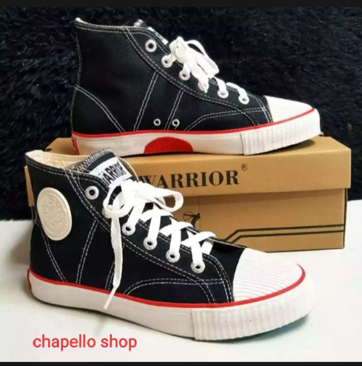 Sepatu Warrior Terbaik Sepatu Warrior Classic HC Hitam Putih Sepatu ...