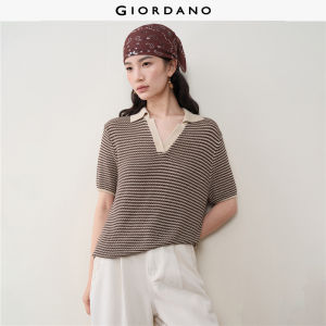 Giordano Women Women Lapel Knitwear Free Shipping 18356510