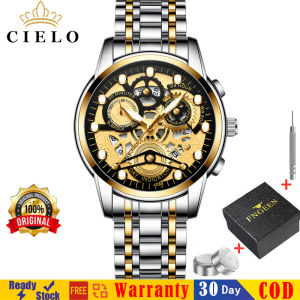 【BUY 1 TAKE 4】FNGEEN Top Mens Brand Luxury Business Watches Fashion Full Steel Men Quartz Date Watch Casual Men Sport Waterproof Clock with box