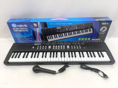 [Semuajual]PIANO ELEKTRONIK 61 KEYS / KEYBOARD ELECTRONIC 61 KEYS LENGKAP MIC DAN CHARGER