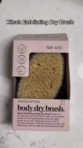 Kitsch Dry Brushing Body Brush for Lymphatic Drainage Soft Bristles Shower Brush - Dry Brush to Remove Dry Skin and Improves Blood Circulation Body Scrubber for Glowing Skin