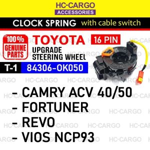 Toyota Upgrade Steering Wheel Clock Spring Spiral With Cable Switch 100% New Genuine Parts