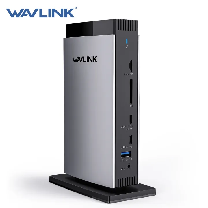 WAVLINK Universal DisplayLink Docking Station, Triple 4K USB C USB 3.0 Laptop Dock for M1 M2 M3 Mac and Windows, 15 In 1 with 3 HDMI, 2 DP, RJ45, Audio/Mic,