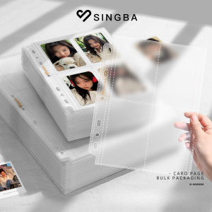 SINGBA Matte Ultra-Clear Card Binder Refills 4/9 Pocket 10/20/50PCS for 3"/3.5" Photocard Pokemon Yu-Gi-Oh Card Album2026