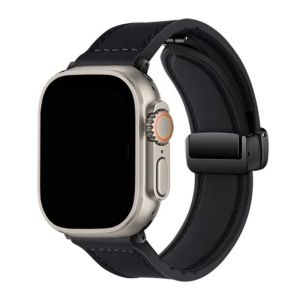 Soft Silicone Leather Strap Band for Apple Watch Ultra 4 3 2 iWatch Series 12 11 10 9 8 7 6 se 49 46 45 44 42 41 38mm Tali Jam Pintar