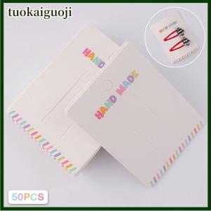 tuokaiguoji 50PCS Hairpin Packaging Cards Necklace Display Cards With Bags Jewelry Display Cards Self-Seal Bags Paper Label Tags