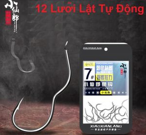 [Vỉ 12 Chiếc] Móc Lưỡi Câu Cá Lật Tự Động Xiaoxianlang 2023 Cực Kỳ Nhạy Cá