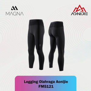Celana Panjang Lari Aonijie FM5121 Bawahan Olahraga Running Sepeda Marathon Gowes Gym Clana Sports Leggings Compression Ketat Elastis