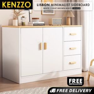 FREE INSTALLATION 🆓🚚 Kenzzo : Tulip sideboard with Hanging Rod /bedside mini storage/cabinet /chest drawers/ wardrobe