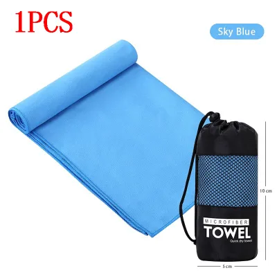 ผ้าเช็ดตัวแห้งเร็ว Quick-Drying Towel ผ้าเช็ดผมไมโครไฟเบอร์ แห้งเร็วMicrofiber towelผ้าเช็ดตัวพกพาง่าย ซับน้ำดี ผ้าเช็ดตัวใหญ่ ฟรีซองตาข่าย