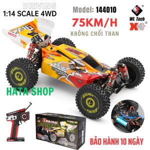 WLtoys 144010 Bản Mới V8 Xe Điều Khiển Tỉ Lệ 1/14 Tốc Độ 75km/h Không Chổi Than Brushless Off-road Hata Shop Đồ Chơi