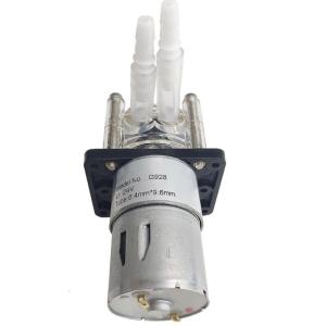 ปั๊มวัดจ่ายน้ำหยดอุตสาหกรรมปั๊มรีดท่อปั๊มวัดจ่ายของเหลว12V ปั๊มสำหรับตู้ปลาห้องทดลอง