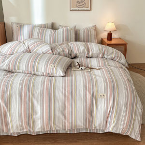 Dansunreve Stripe Quilt Cover 100% Cotton Duvet Cover Hotel Quality Minimalist Style Comforter Cover Single/Queen/King/Super King