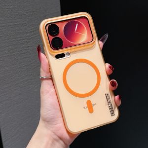 Ultra Thin Frosted Barcode For MagSafe Case For Xiaomi 17 15 14 Ultra 17ProMax 13 Redmi K80 Note 14 Pro Translucent Candy Cover