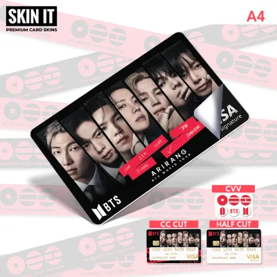 BTS Card Skins Stickers ARIRANG Inspired for ATM Beep And Loyalty Cards