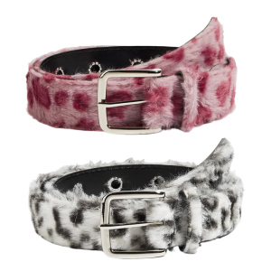 Adjustable Leopard Texture Belt Breathable Stretchy Waistband For Casual Outfits Comfort